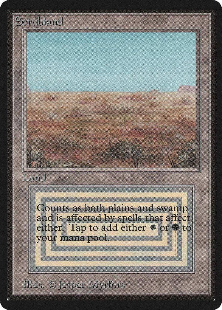 Scrubland — Limited Edition Beta — Magic: The Gathering