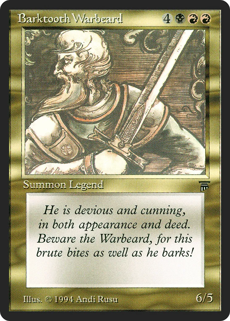 Barktooth Warbeard — Legends — Magic: The Gathering