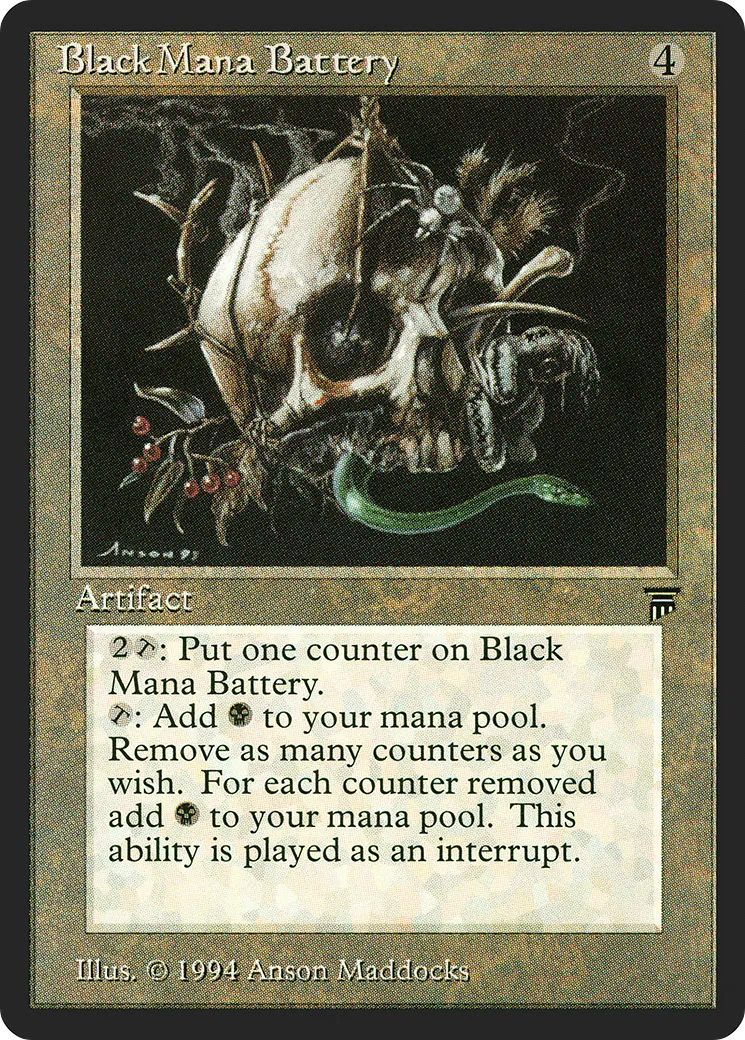 Black Mana Battery — Legends — Magic: The Gathering
