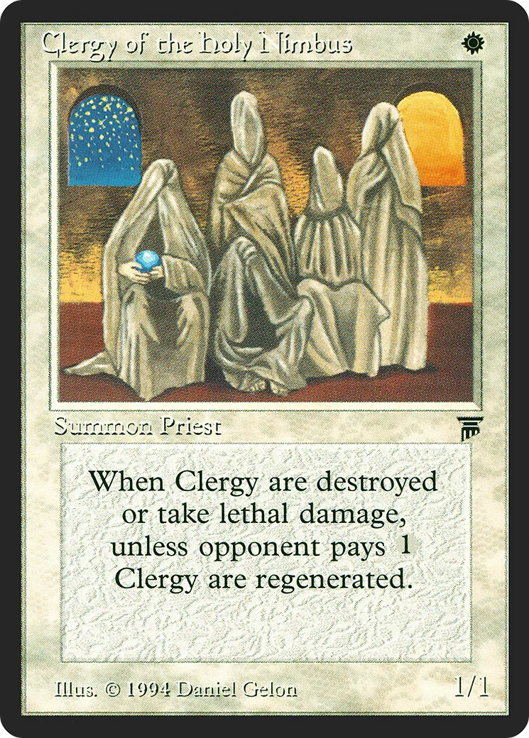 Clergy of the Holy Nimbus — Legends — Magic: The Gathering