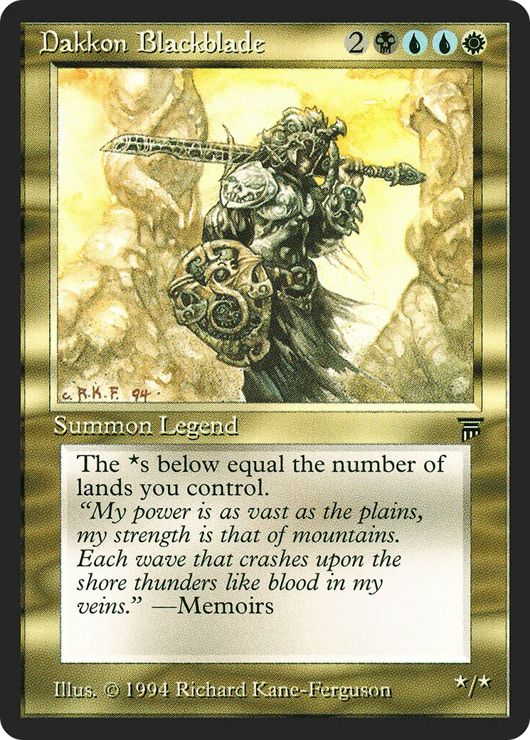 Dakkon Blackblade — Legends — Magic: The Gathering