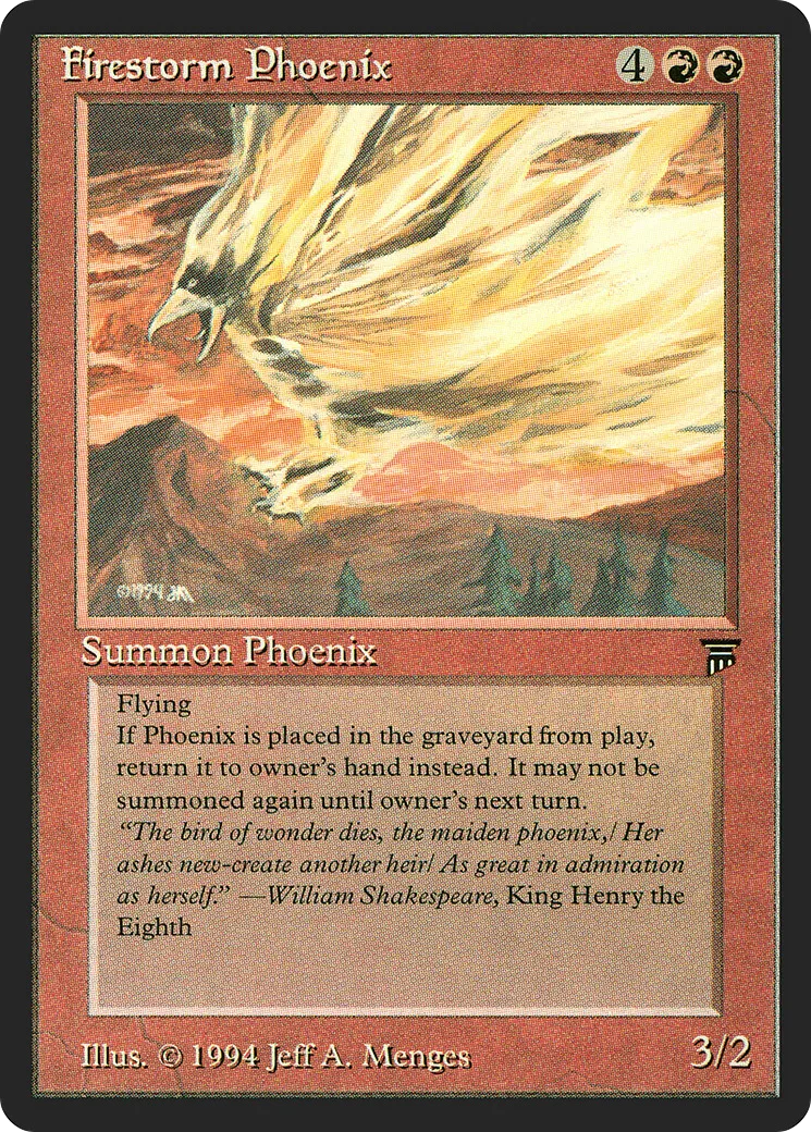 Firestorm Phoenix — Legends — Magic: The Gathering