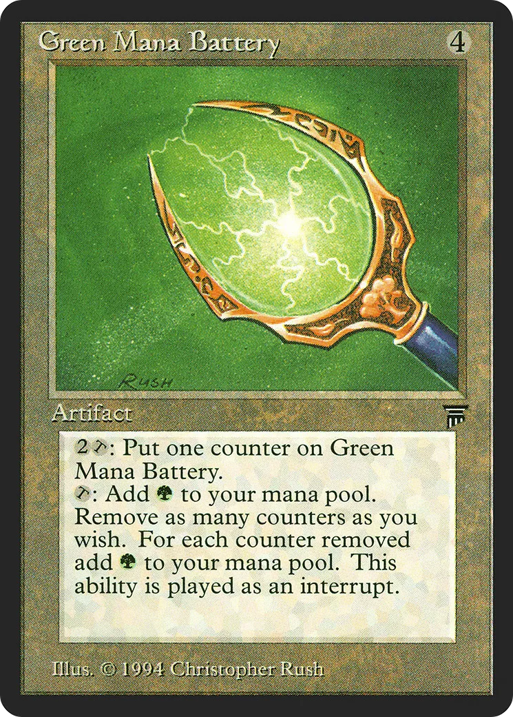 Green Mana Battery — Legends — Magic: The Gathering