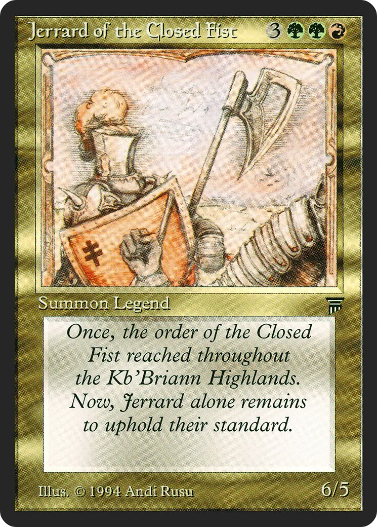 Jerrard of the Closed Fist — Legends — Magic: The Gathering