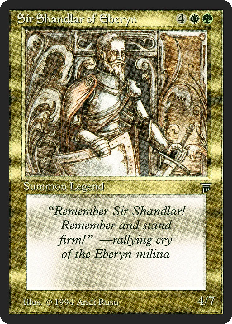 Sir Shandlar of Eberyn — Legends — Magic: The Gathering