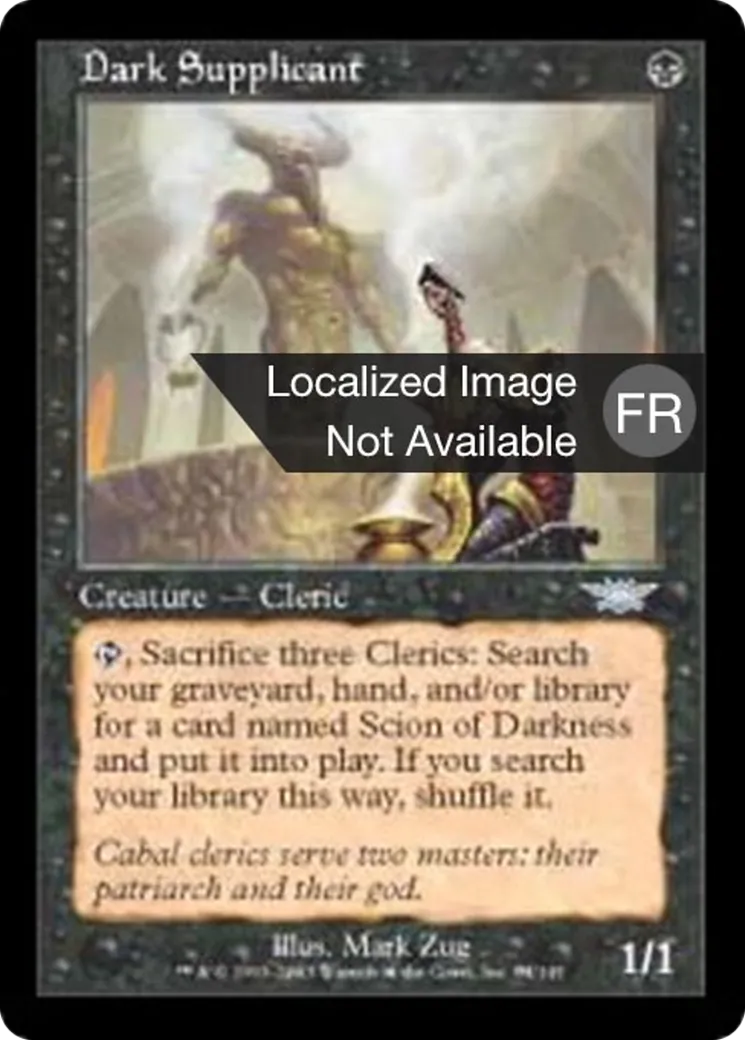 Obscur supplicateur from Legions - Magic: The Gathering