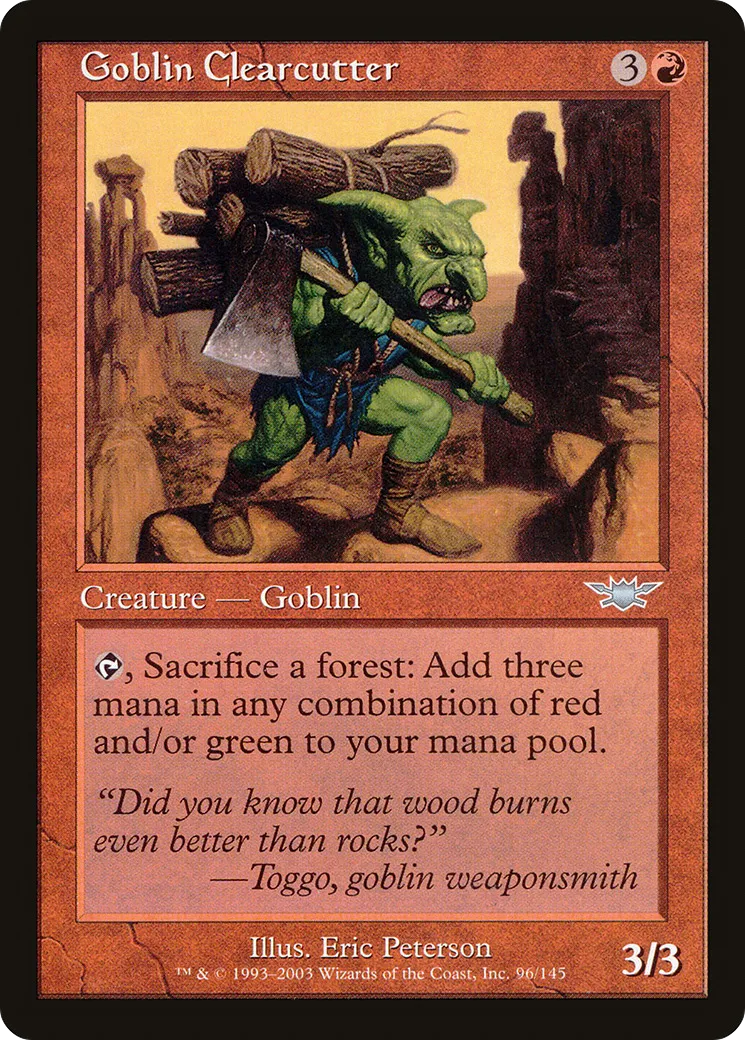 Goblin Clearcutter — Legions — Magic: The Gathering