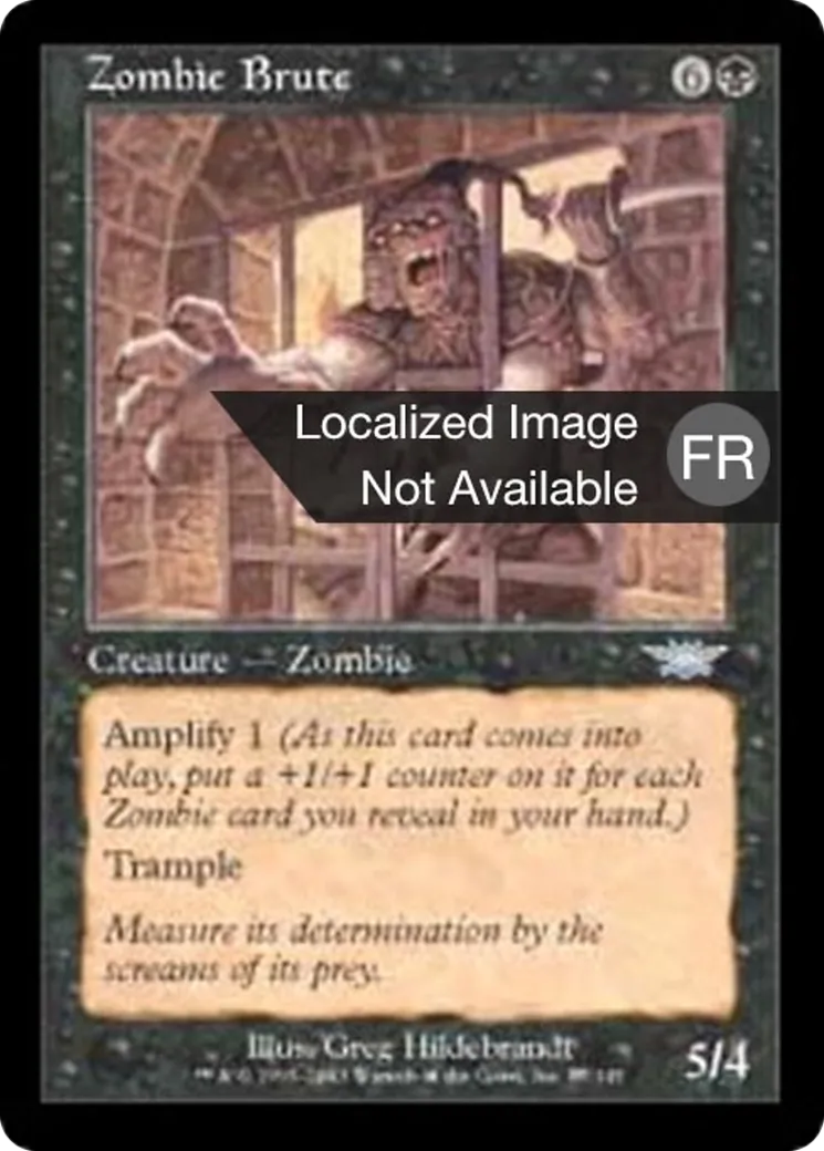 Brute zombie — Legions — Magic: The Gathering