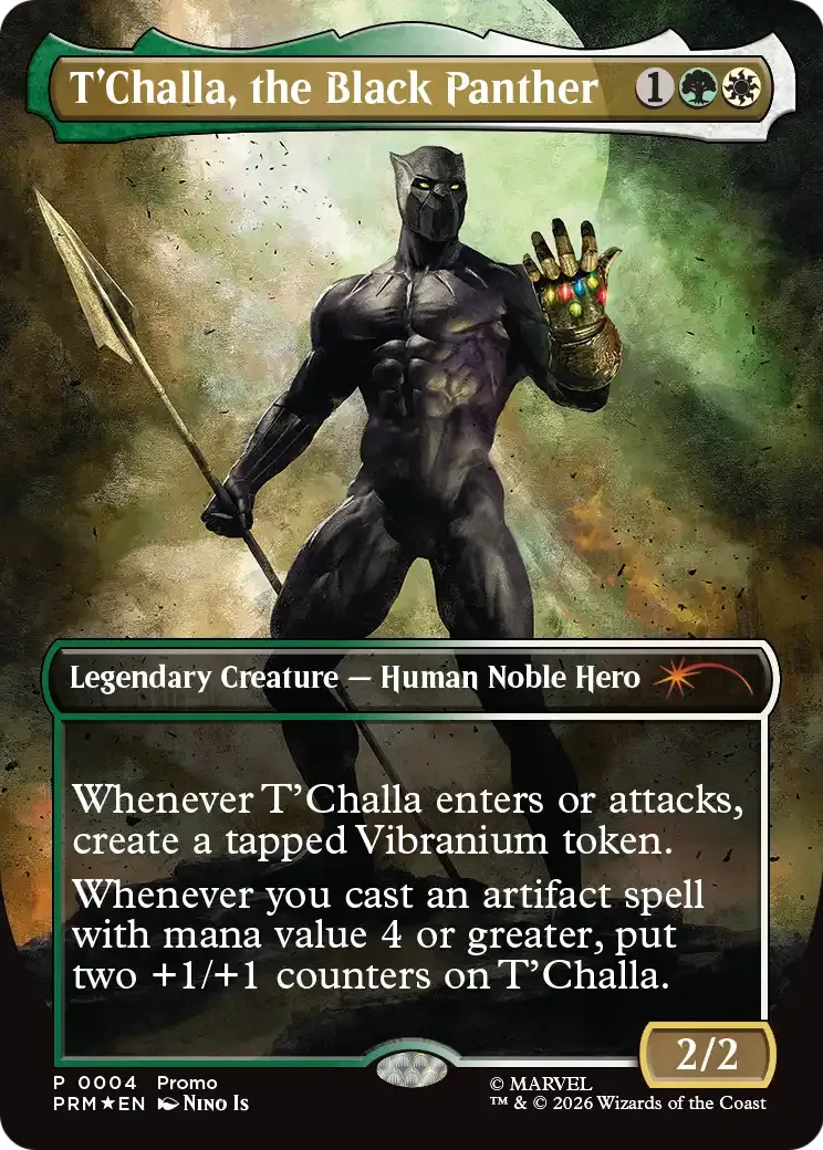 T'Challa, the Black Panther — Marvel Legends Series Inserts — Magic: The Gathering