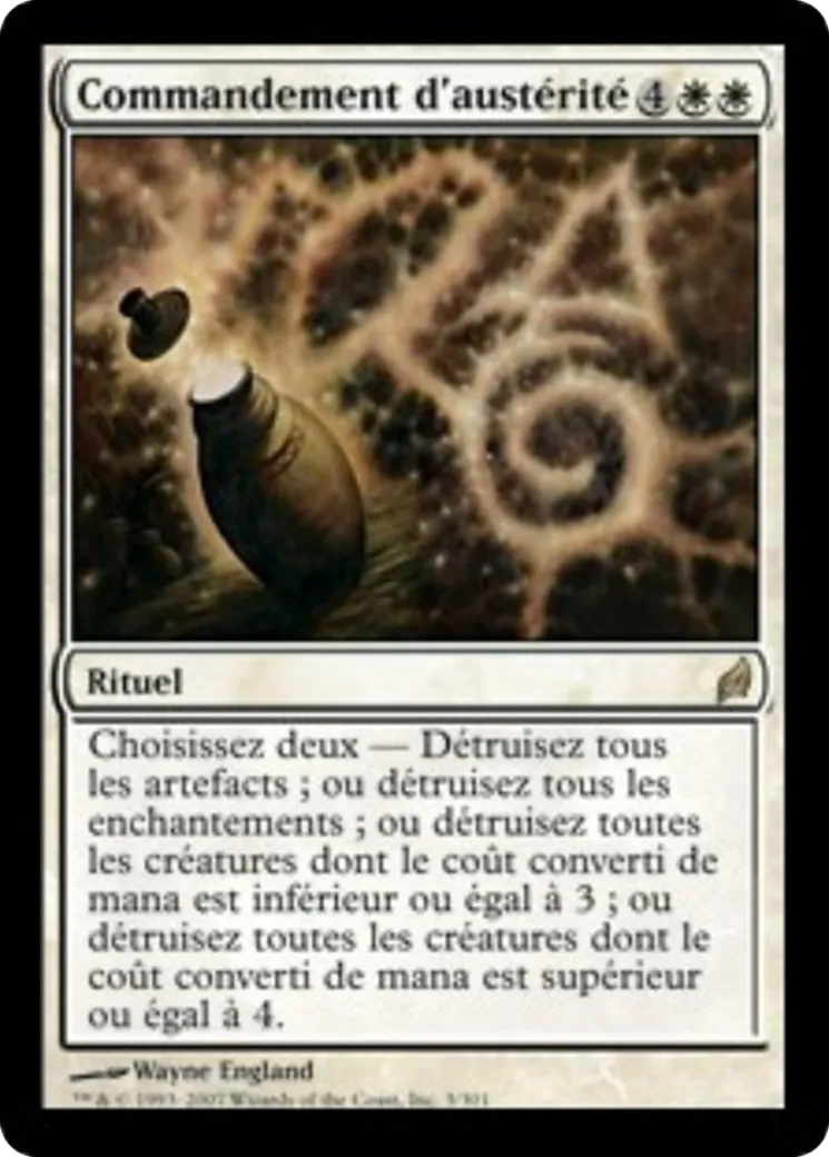 Commandement d'austérité — Lorwyn — Magic: The Gathering