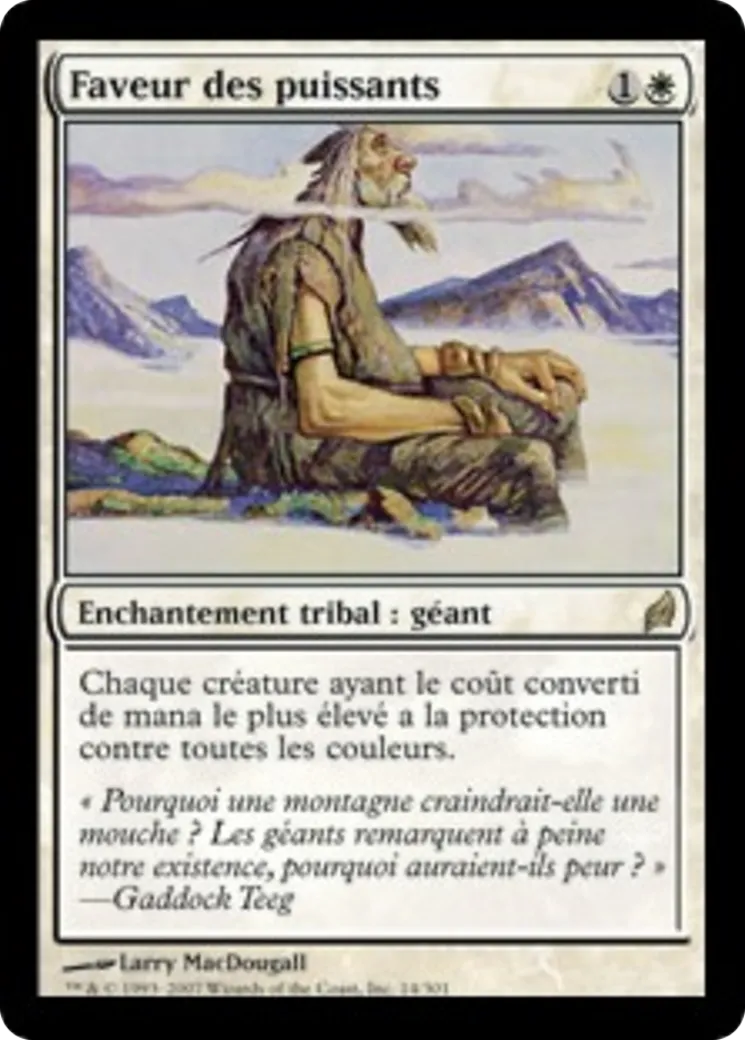 Faveur des puissants — Lorwyn — Magic: The Gathering