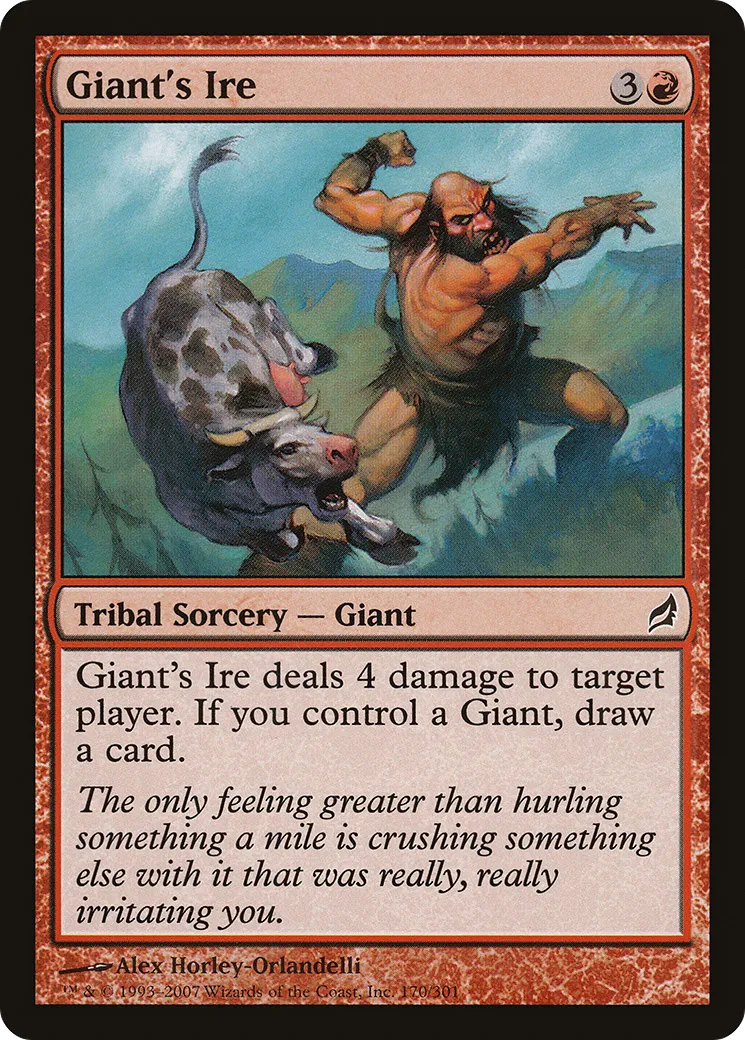 Giant's Ire — Lorwyn — Magic: The Gathering