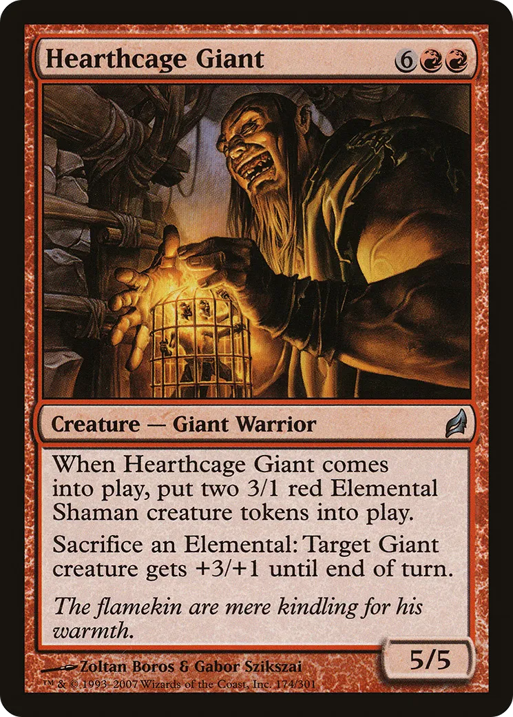 Géant du feu en cage — Lorwyn — Magic: The Gathering