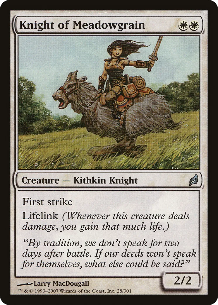 Knight of Meadowgrain — Lorwyn — Magic: The Gathering