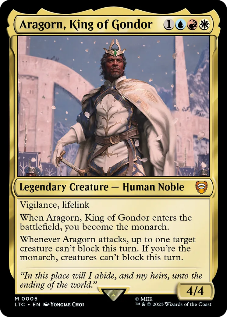 Aragorn, King of Gondor — Tales of Middle-earth Commander — Magic: The Gathering