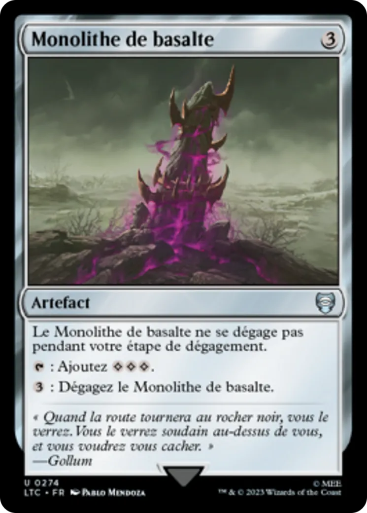 Monolithe de basalte — Tales of Middle-earth Commander — Magic: The Gathering