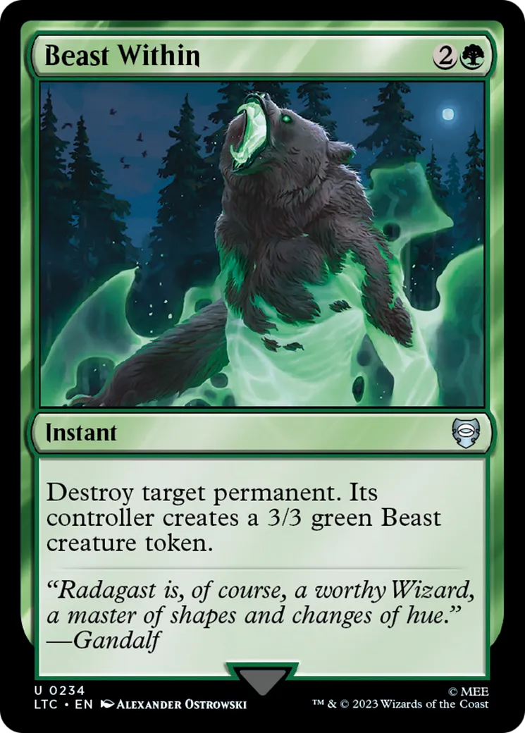 Beast Within from Tales of Middle-earth Commander - Magic: The Gathering