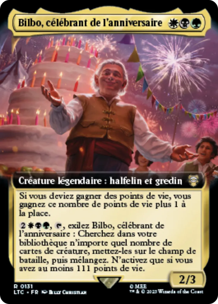 Bilbo, célébrant de l'anniversaire — Tales of Middle-earth Commander — Magic: The Gathering