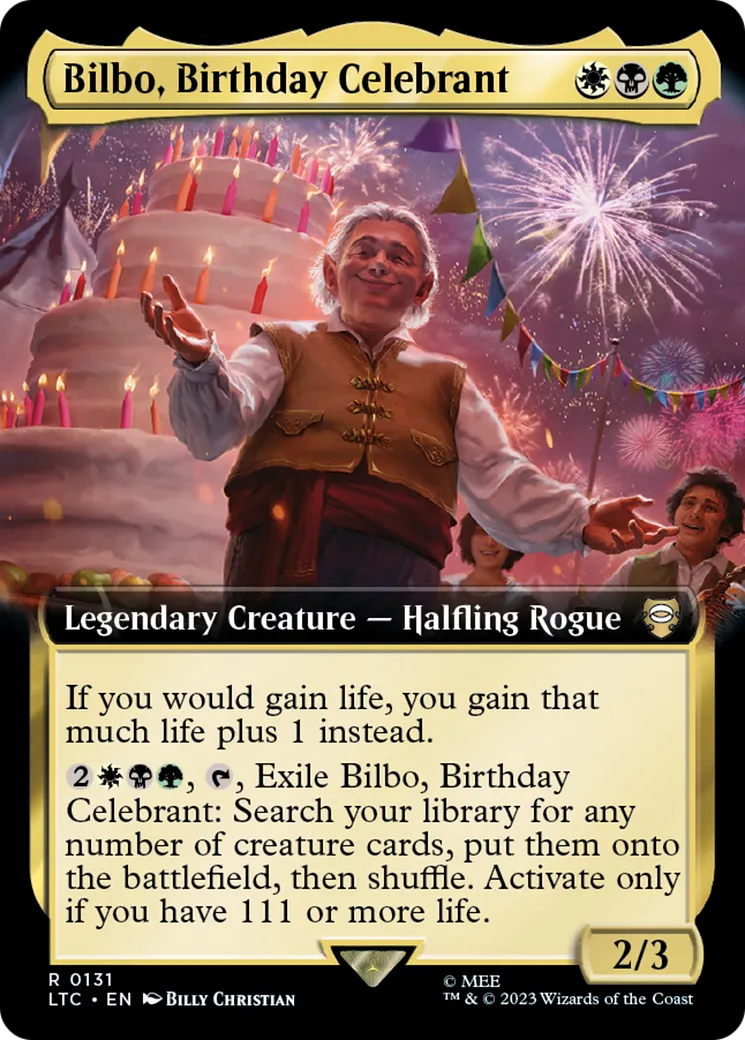 Bilbo, Birthday Celebrant — Tales of Middle-earth Commander — Magic: The Gathering
