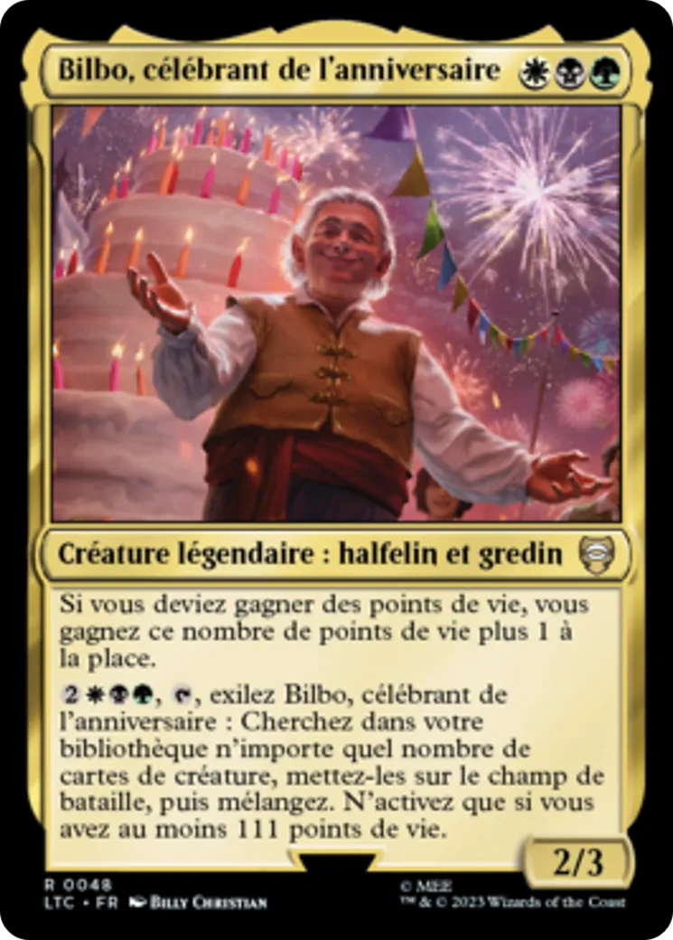 Bilbo, célébrant de l'anniversaire — Tales of Middle-earth Commander — Magic: The Gathering