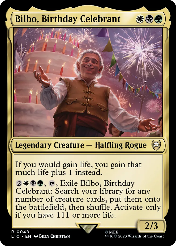 Bilbo, Birthday Celebrant — Tales of Middle-earth Commander — Magic: The Gathering