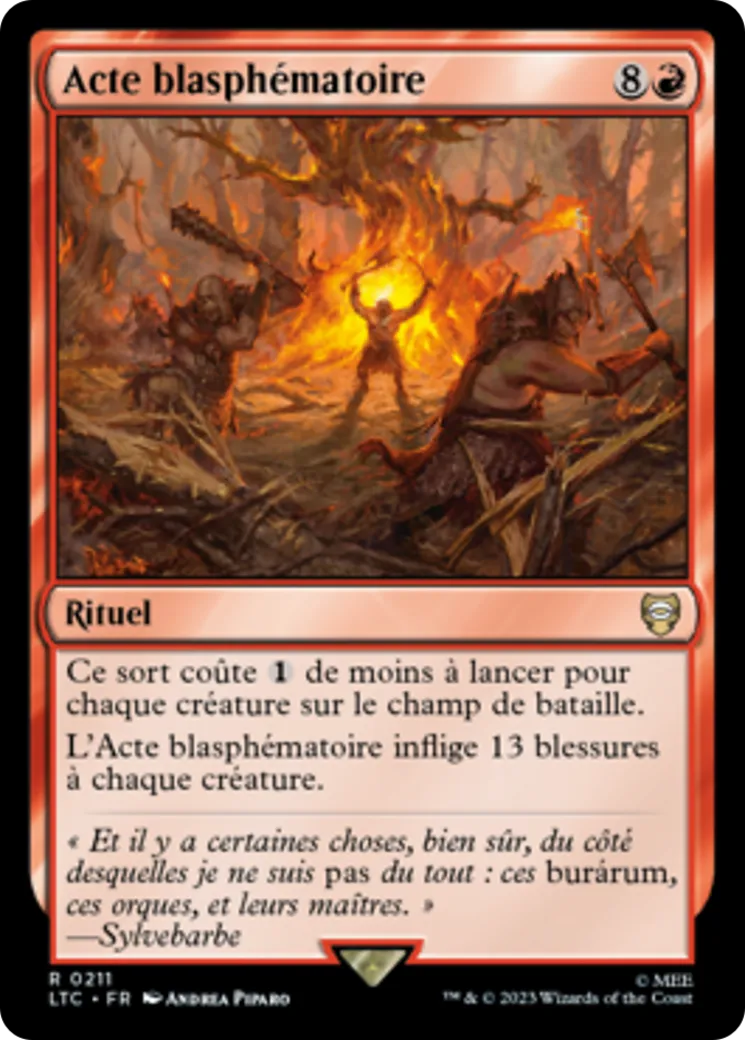 Acte blasphématoire — Tales of Middle-earth Commander — Magic: The Gathering