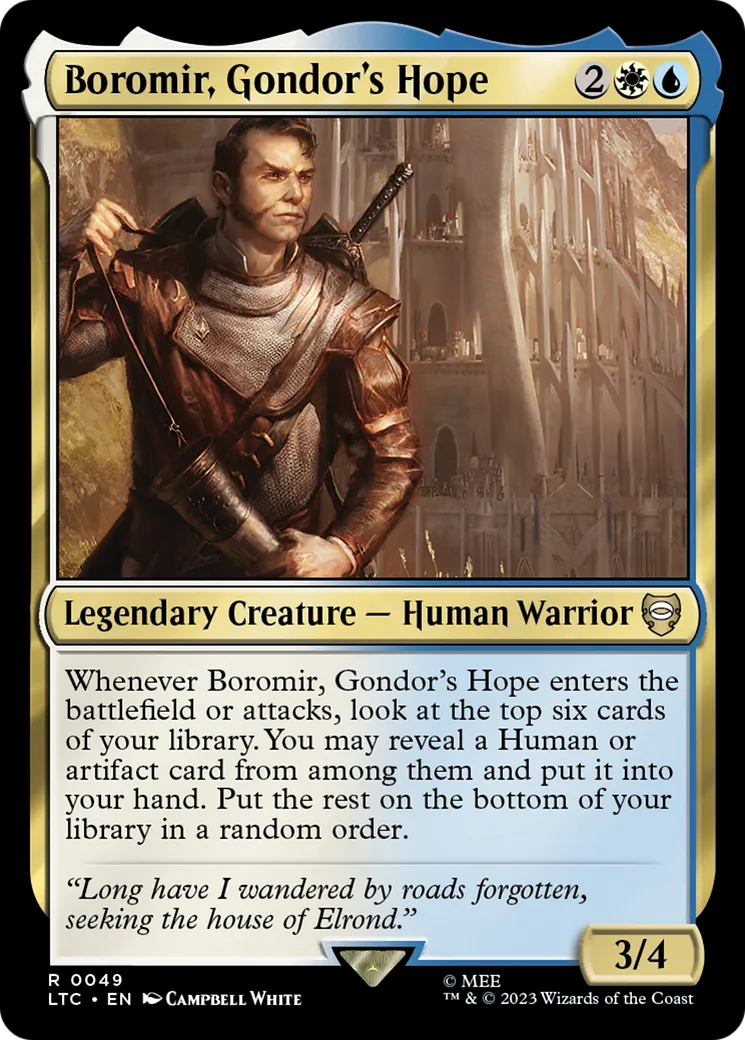 Boromir, Gondor's Hope — Tales of Middle-earth Commander — Magic: The Gathering