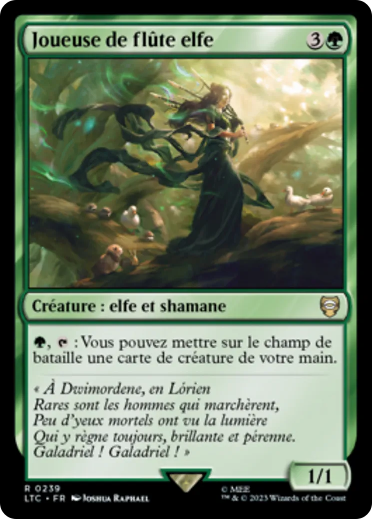 Joueuse de flûte elfe — Tales of Middle-earth Commander — Magic: The Gathering