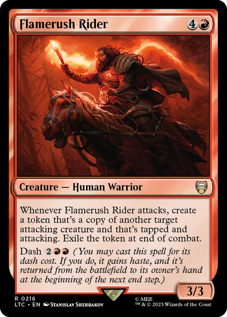 Cavalier courseflamme — Tales of Middle-earth Commander — Magic: The Gathering