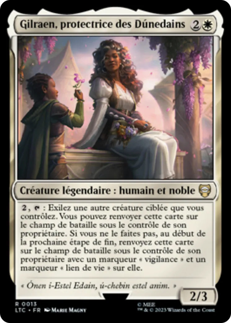 Gilraen, protectrice des Dúnedains — Tales of Middle-earth Commander — Magic: The Gathering