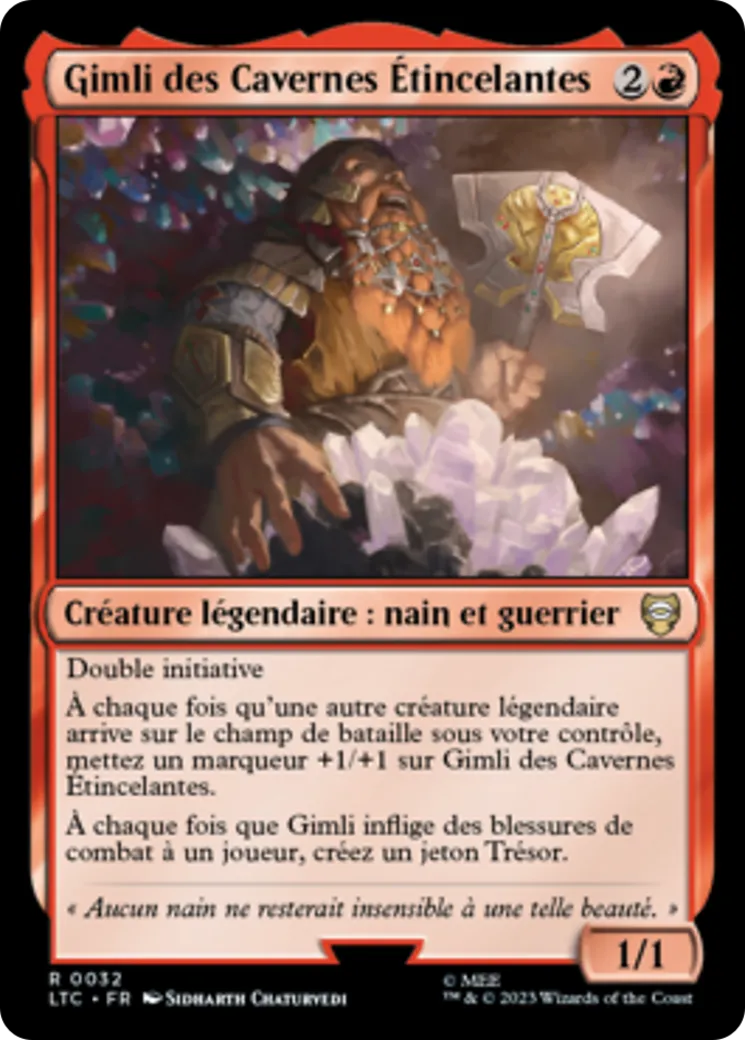Gimli des Cavernes Étincelantes — Tales of Middle-earth Commander — Magic: The Gathering