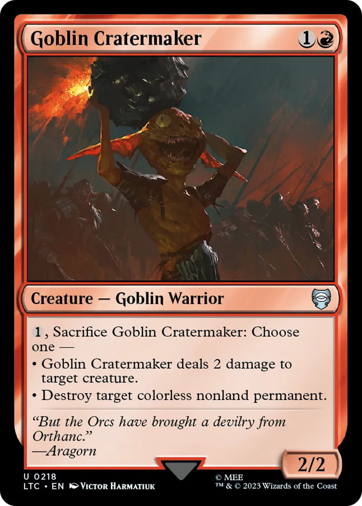 Goblin Cratermaker from Tales of Middle-earth Commander - Magic: The Gathering