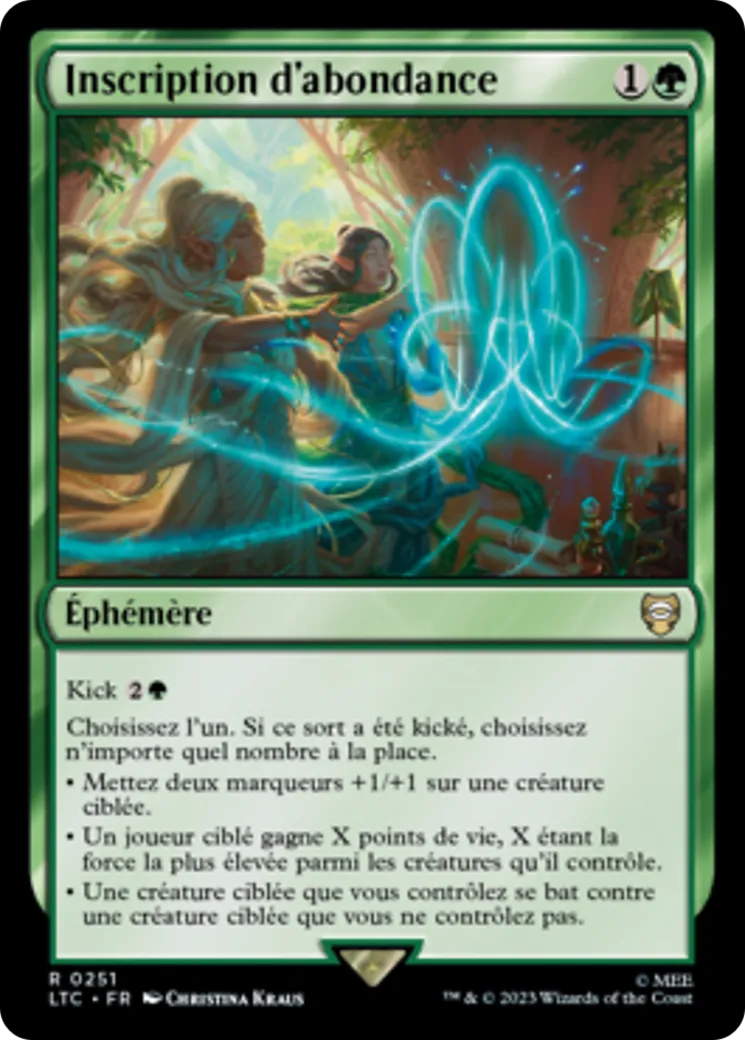 Inscription d'abondance — Tales of Middle-earth Commander — Magic: The Gathering