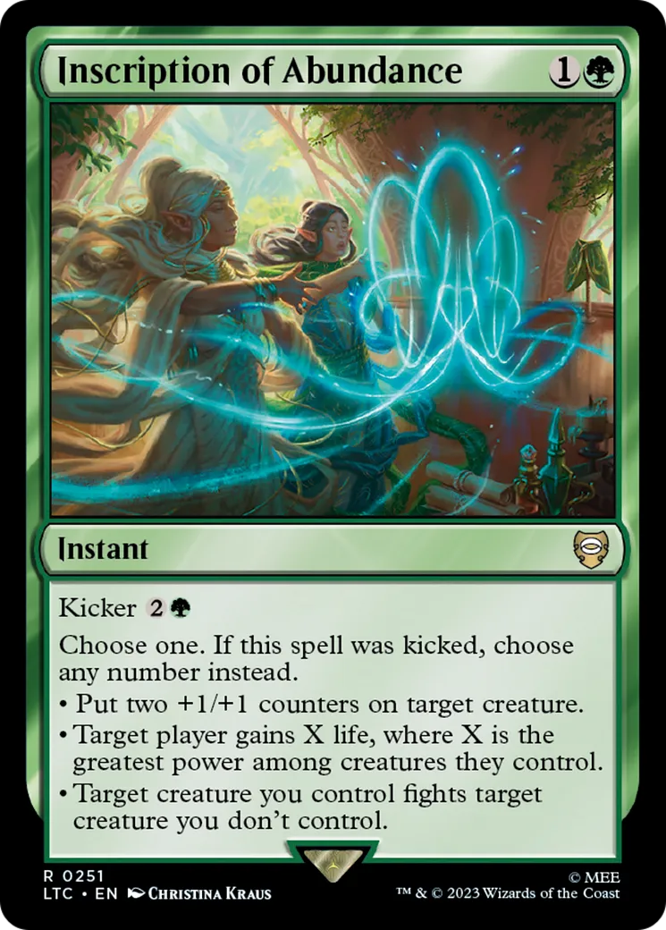 Inscription of Abundance — Tales of Middle-earth Commander — Magic: The Gathering