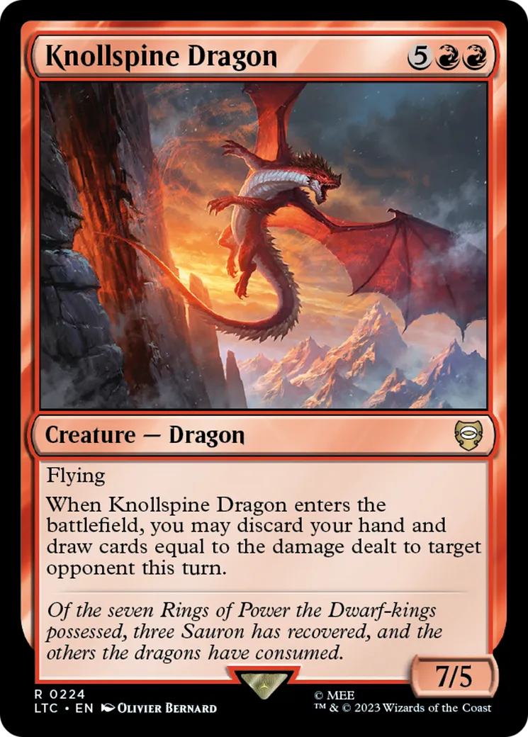 Knollspine Dragon — Tales of Middle-earth Commander — Magic: The Gathering