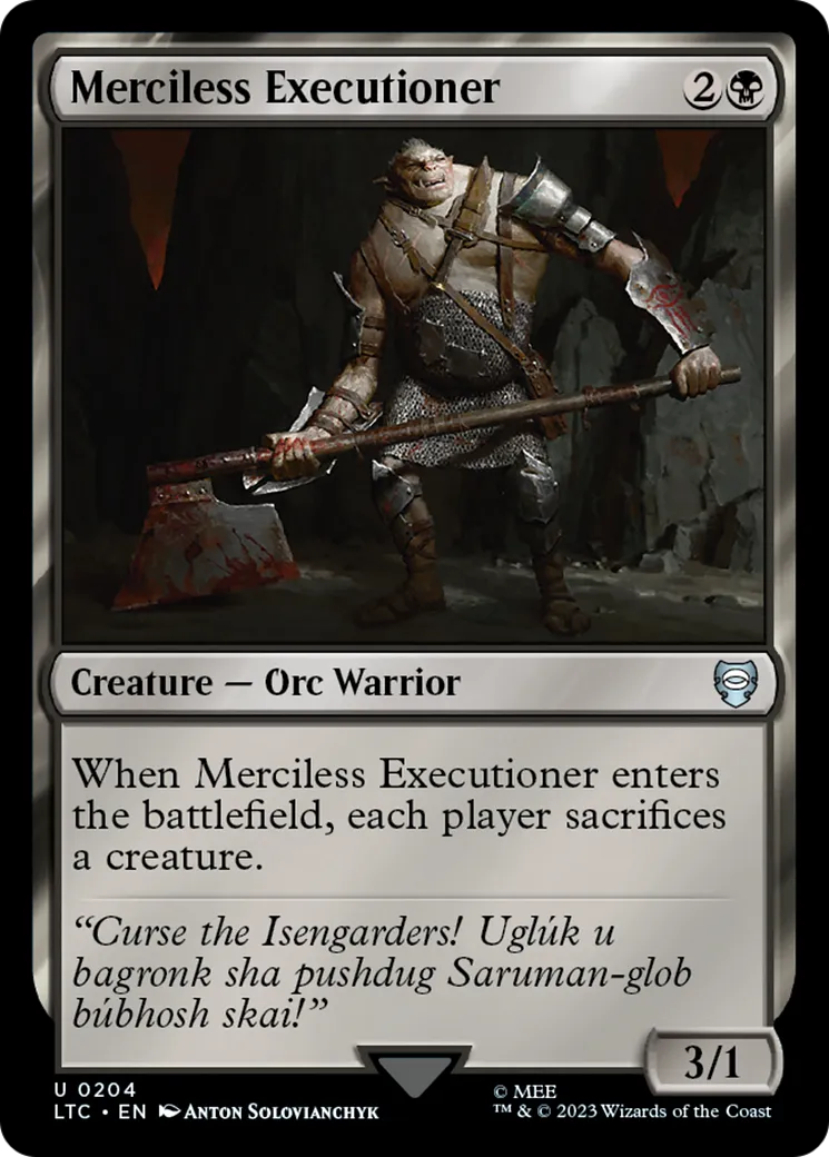 Merciless Executioner — Tales of Middle-earth Commander — Magic: The Gathering