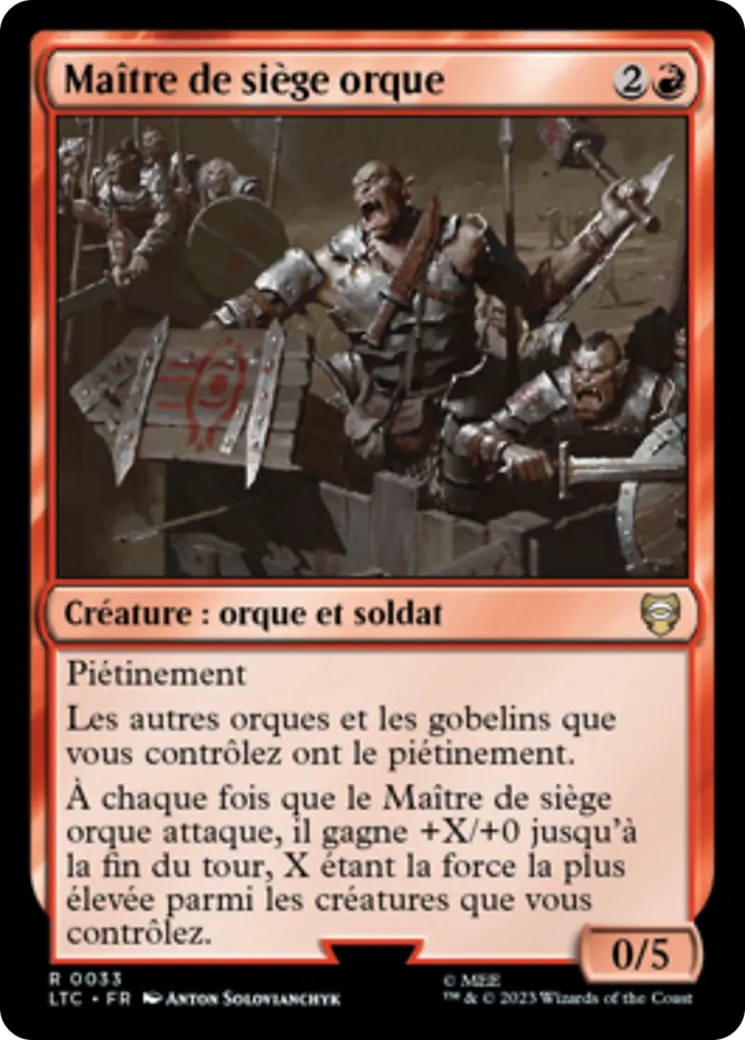 Maître de siège orque — Tales of Middle-earth Commander — Magic: The Gathering