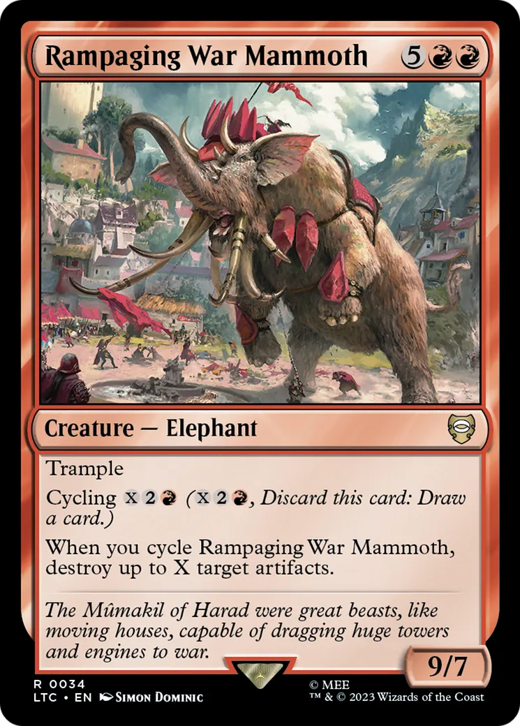 Rampaging War Mammoth — Tales of Middle-earth Commander — Magic: The Gathering