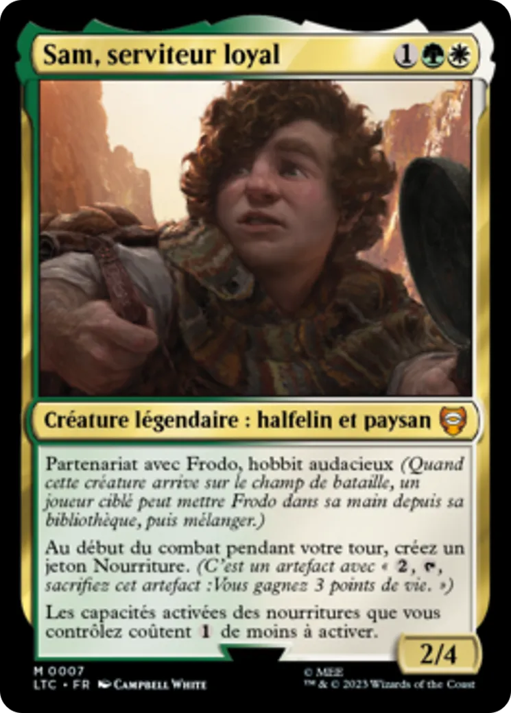 Sam, serviteur loyal — Tales of Middle-earth Commander — Magic: The Gathering