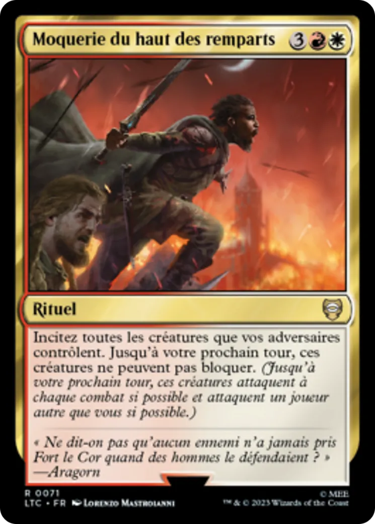 Moquerie du haut des remparts — Tales of Middle-earth Commander — Magic: The Gathering
