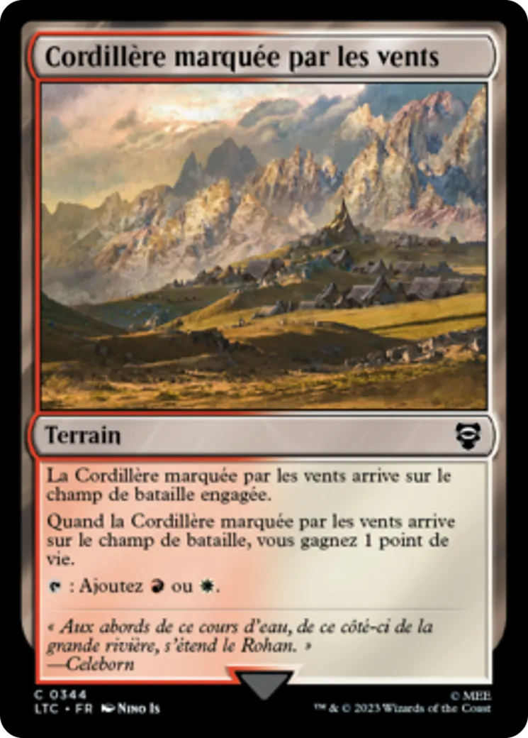 Cordillère marquée par les vents — Tales of Middle-earth Commander — Magic: The Gathering