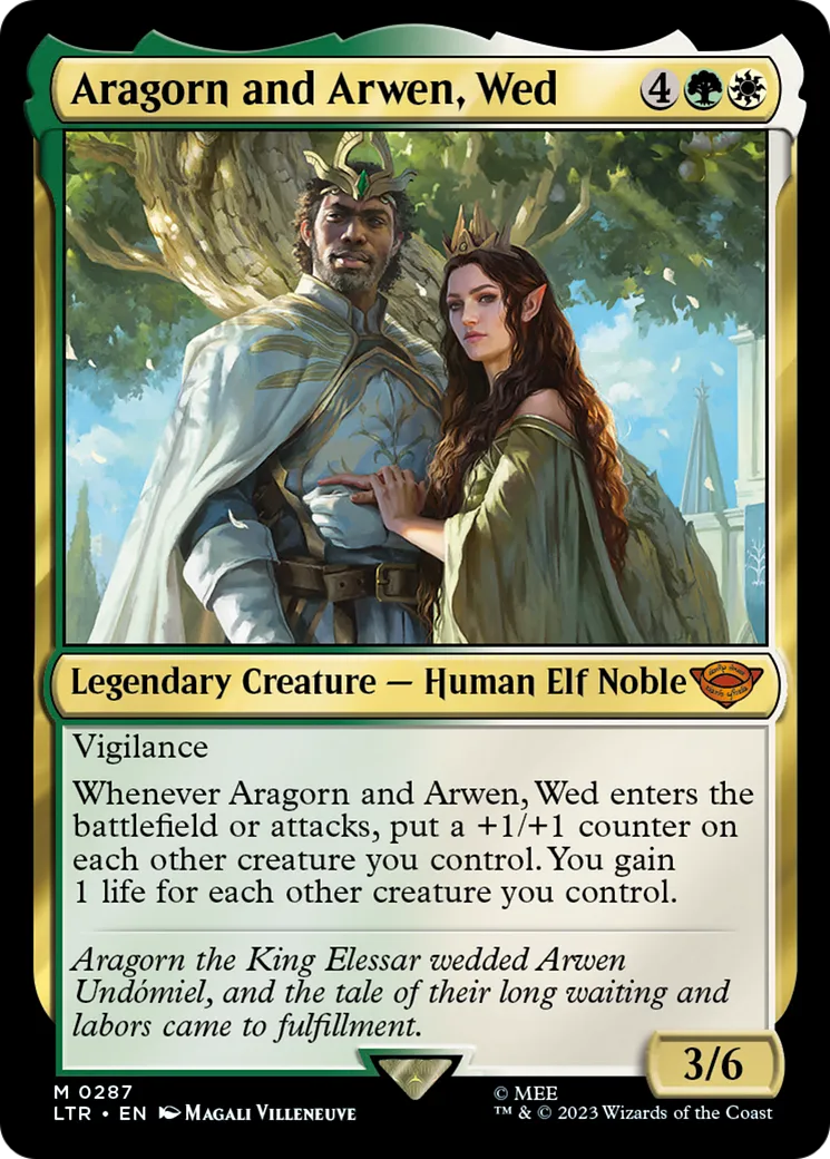 Aragorn and Arwen, Wed — The Lord of the Rings: Tales of Middle-earth — Magic: The Gathering