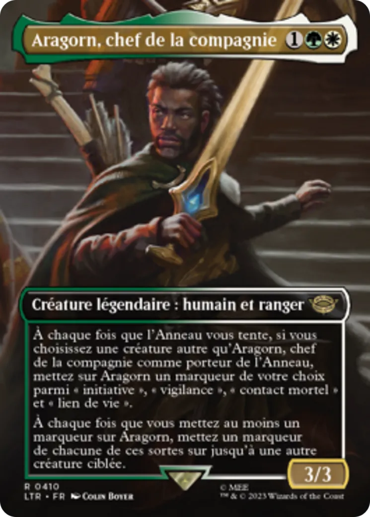 Aragorn, chef de la compagnie — The Lord of the Rings: Tales of Middle-earth — Magic: The Gathering