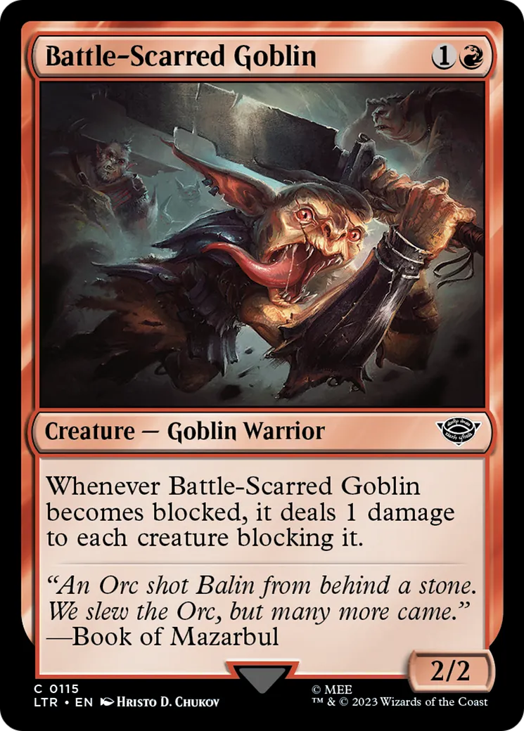 Gobelin balafré au combat — The Lord of the Rings: Tales of Middle-earth — Magic: The Gathering