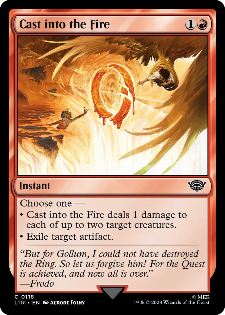Jeter dans le feu — The Lord of the Rings: Tales of Middle-earth — Magic: The Gathering
