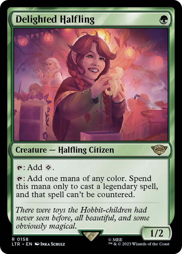 Delighted Halfling — The Lord of the Rings: Tales of Middle-earth — Magic: The Gathering