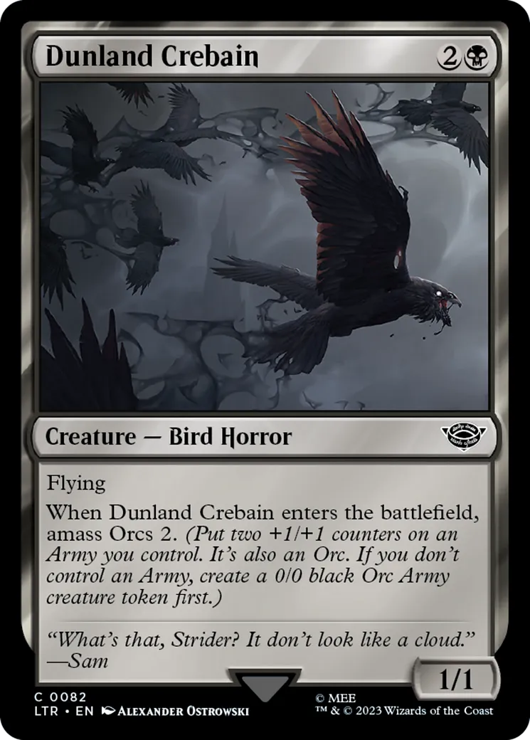 Dunland Crebain — The Lord of the Rings: Tales of Middle-earth — Magic: The Gathering