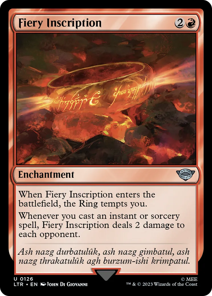 Fiery Inscription — The Lord of the Rings: Tales of Middle-earth — Magic: The Gathering