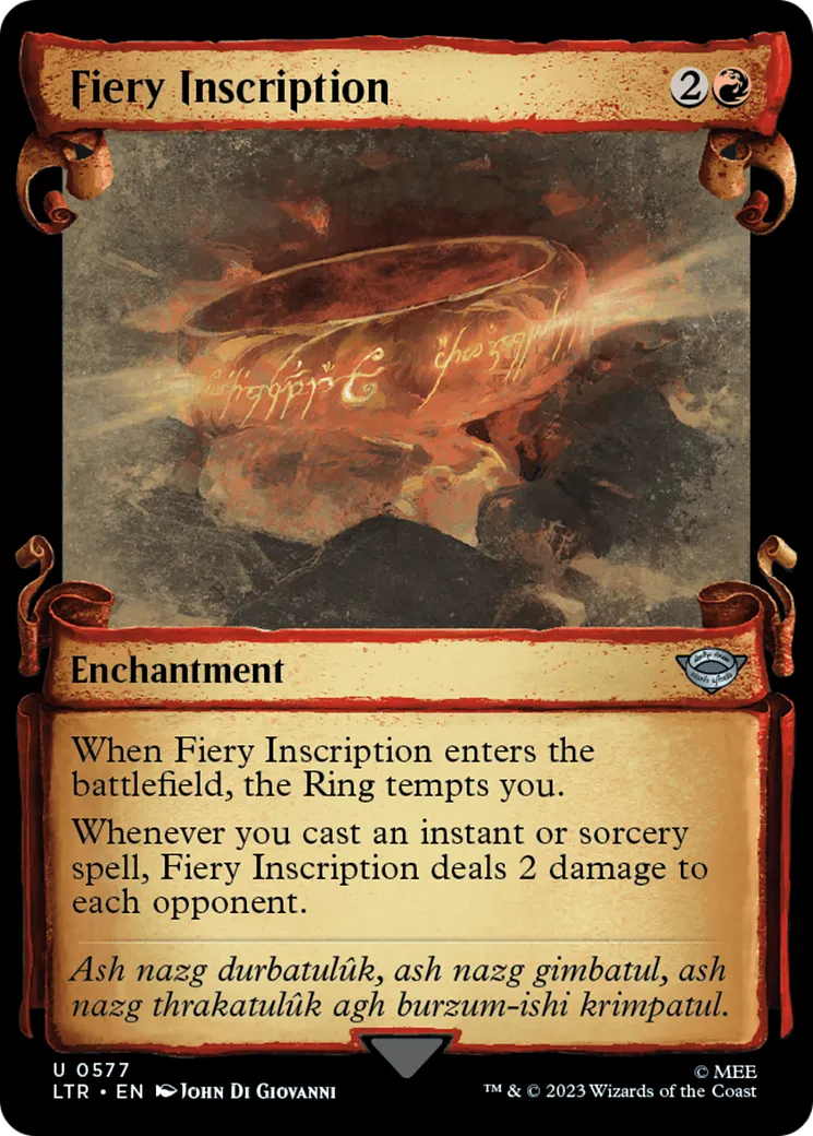 Inscription ardente — The Lord of the Rings: Tales of Middle-earth — Magic: The Gathering