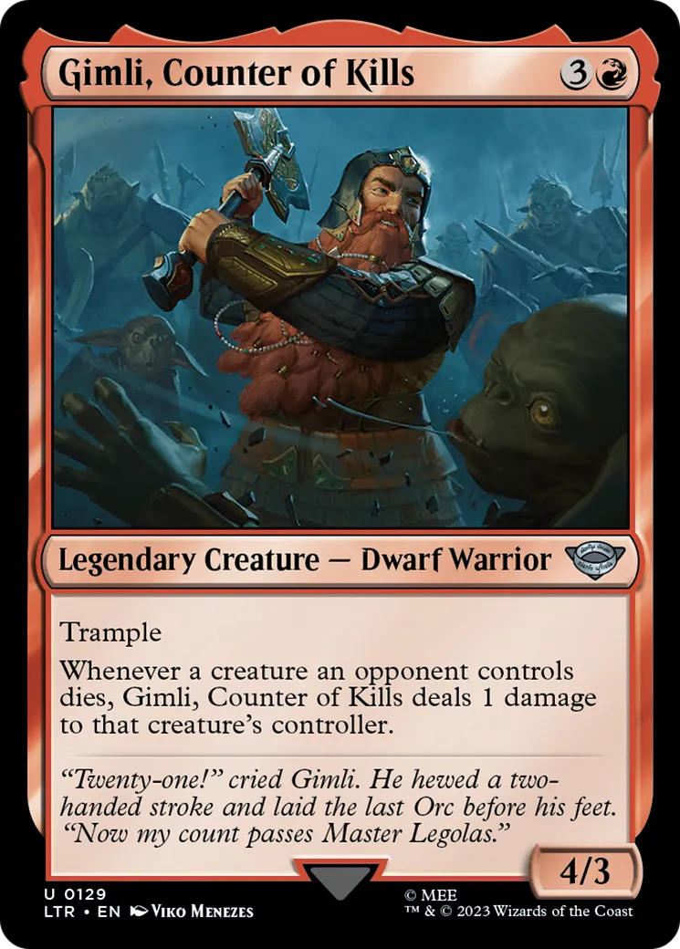 Gimli, compteur de morts — The Lord of the Rings: Tales of Middle-earth — Magic: The Gathering